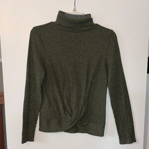 Crave Fame Forest Green Cowl Neck Sweater
